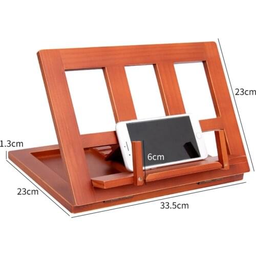 Adjustable Wooden Reading Bookend Multi-function Portable Stand Holder Book Clip Reading Rack Bookends For Student Desk Reading
