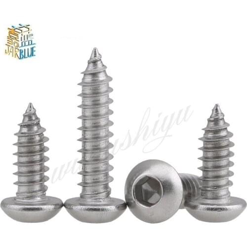 M3 M4 M5 M6 304 Stainless Steel Round Head Six Angle Self Attack Screw Head Six Angle Self Tapping Screws