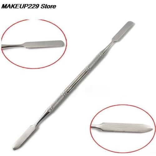 Stainless Steel Mixing Spatula Manicure Dental Rod Tool Nail Art espatula maquiagem Nail Spatula Make up 16.7cm Makeup Tools