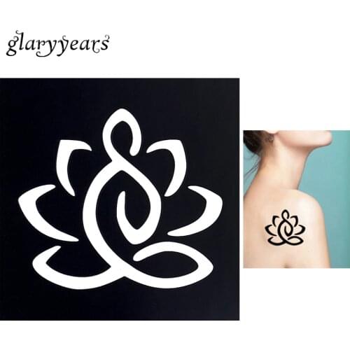 1pc Body Art Airbrush Painting Tattoo Stencil Lotus Flower Petal Design Small Henna Indian Waterproof Tattoo Sticker Stencil G12