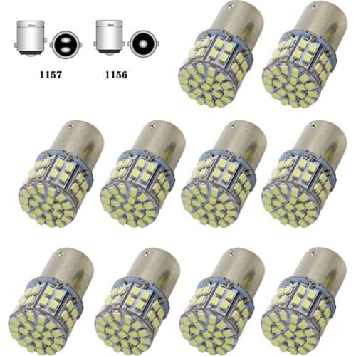 10PCS 12V Super Bright T20 7440 7443 1156 BA15S 1157 Bay15d P21/5W 50SMD 1206 3020 50 Led SMD Car Brake Light Turn Signals Lamps