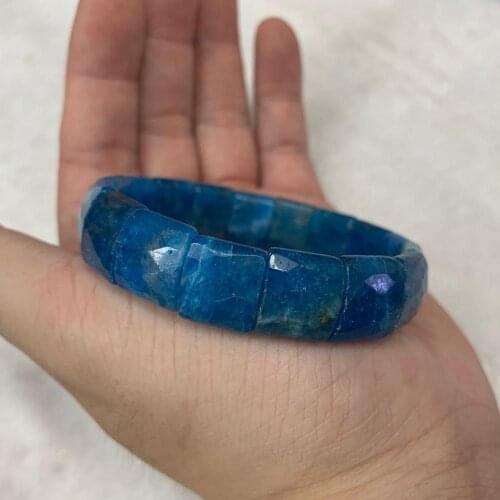 AA Grade natural apatite stone beads bracelet natural gemstone bangle charming jewelry for woman for gift wholesale