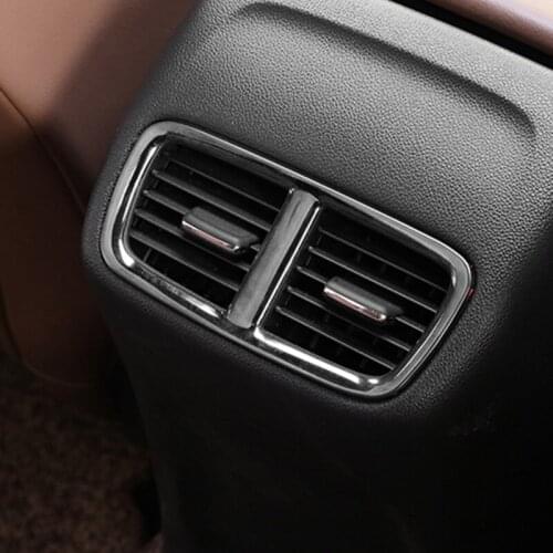 Accessories for Buick Regal Opel Insignia 2017-2020 Interior Rear Air Conditioning Outlet Vent Panel Stainless Steel Trim
