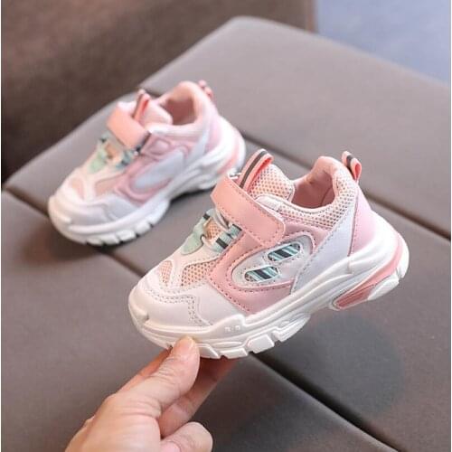 2021 Spring New Children Sports Shoes Boys Breathable Net Shoes Girls Baby Shoes Kids Shoes Toddler Sneakers Shoes for Kids