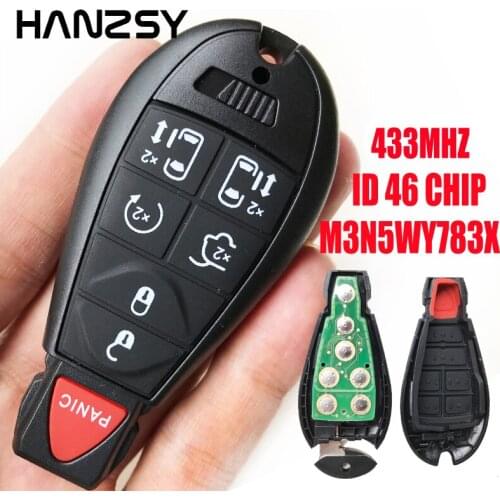 7 Buttons Remote key For Chrysler 300C Voyager 2008 2009 2010 /Jeep Cherokee /Dodge Caliber Journey 433Mhz ID46 Smart Car key