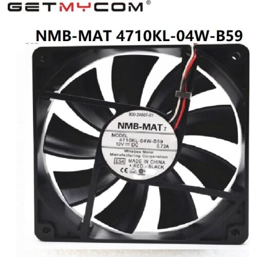 Getmycom Original NMB-MAT 4710KL-04W-B59 12cm 120mm 0.72A 4-wire PWM industrial case axial cooling fans thermostat 12025