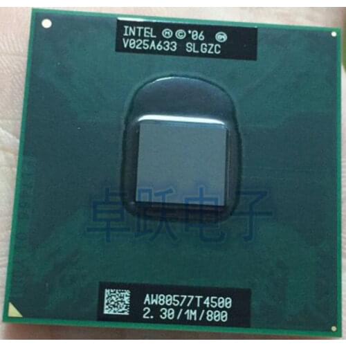 Intel CPU laptop T4500 Dual Core T4500 2.3Ghz 1MB 800 SLGZC Free shipping