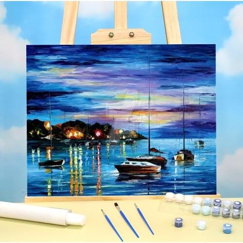 Mystery The Night DIY Painting By Numbers Package Oil Paints 40*50 Painting On Canvas New Design Kids Wall Art Drawing