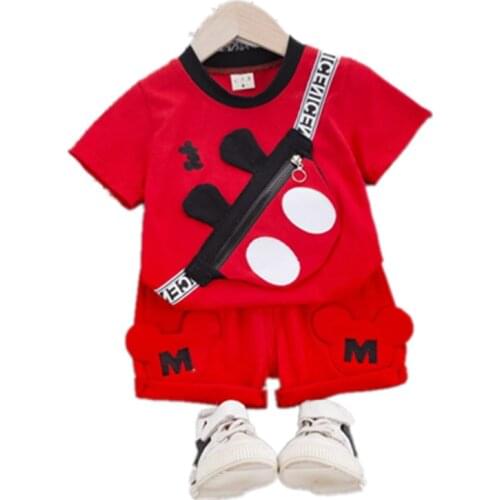 Baby Boys Girls Clothes Suit Children Fashion Cartoon T-Shirt Shorts 2Pcs/set Toddler Casual Clothing Kids Tracksuits 0-4 Ages