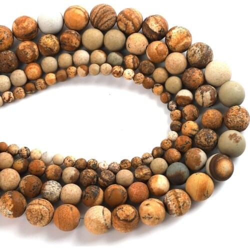 Top Sell 4/6/8/10MM Natural Dull Polish Matte Frosted Stone Beads Round Loose For DIY Jewelry Making Bracelet Necklace Earring
