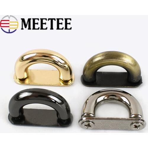 10/30/50pcs Metal Bag Buckles Fashion Handbag Arch Bridge with Screw Connector Hanger For Bags Belts Strap DIY Leather Crafts