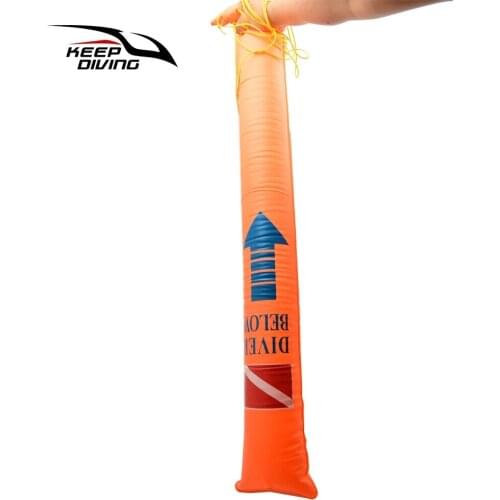 1.4M Mini PVC Scuba Diving Signal Tube Foldable Inflatable Safety Sausage Surface Buoy (SMB) Diver Below
