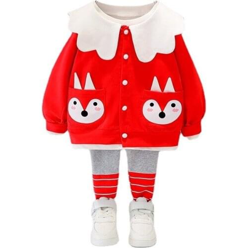Toddler Fashion Clothes Spring Autumn Kids Shirt Pants 2Pcs/sets Baby Boys Girls Print Clothing New Children Cartoon Sport Suits