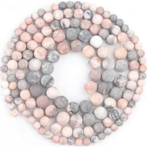 Natural Round Pink Loose Bead 4/6/8/10mm for DIY Jewelry Making Bracelet Accessories