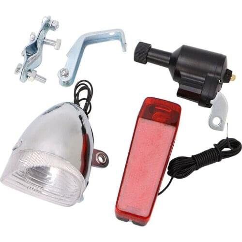 2021 New Motorized Bike Bicycle Friction Dynamo Generator Head Tail Light With Acessories