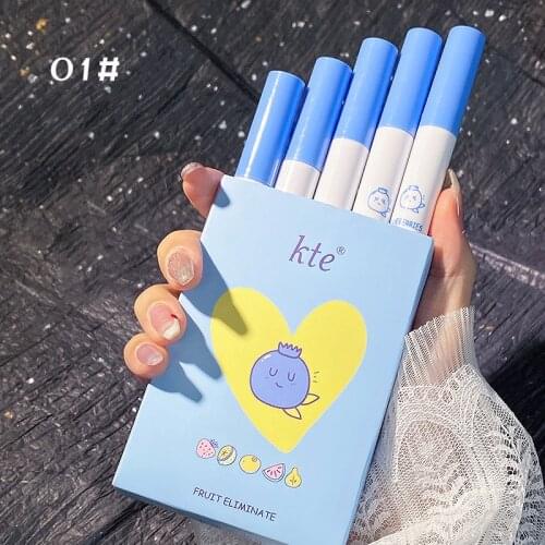 NEW Lip Gloss Set Cigarette Tube Moisturizing Lipstick Set Makeup Lasting Lip Balm Silky Matte Korean Cosmetics Maquillaje TSLM1