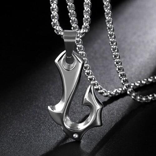 Stainless Steel Hot Game Steel Hearthstone Necklaces Titanium Hook Pendant Necklace for Men Women Lucky Jewelry