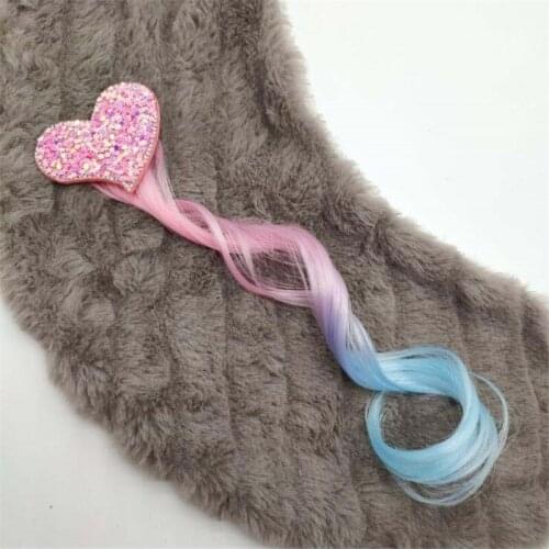 Girls Wigs Ponytail Hair Ornament Headbands Rubber Bands Beauty Hair Bands Head Wear Kids Heart Butterfly Hair Accessories