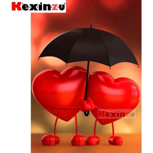 Full 5d Square/Round Diamond Painting-Red hearts-3d Diamond Embroidery kit Cross Stitch Mosaic Full Picture Rhinestone Decor Y03