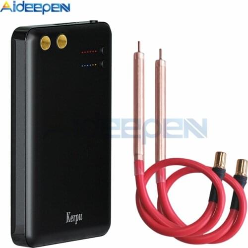 Adjustable 6 Gears Protable Spot Welder 5000mAh Lipo Include For Max 0.15mm Nickel Strip Spot Welding Machine 18650 21700