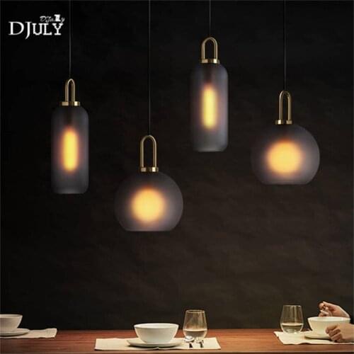 Postmodern glass pendant light nordic dining room decoration luxury hanging lamp for bedroom kitchen home deco lighting fixtures