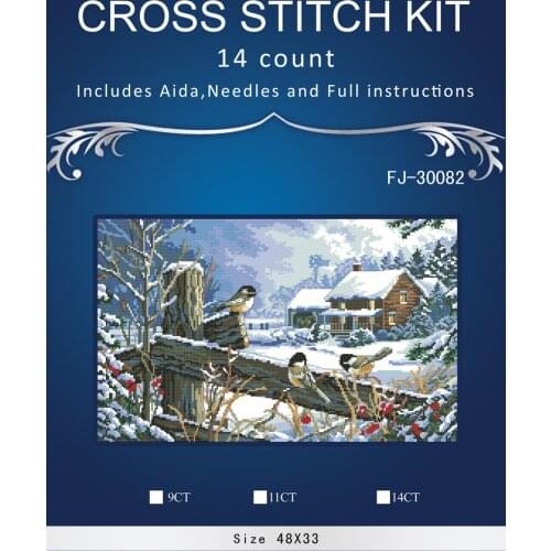 Lovely Gold Collection Counted Cross Stitch Kit similar dmc anchor dim cross stitch . christmas snowing birds park