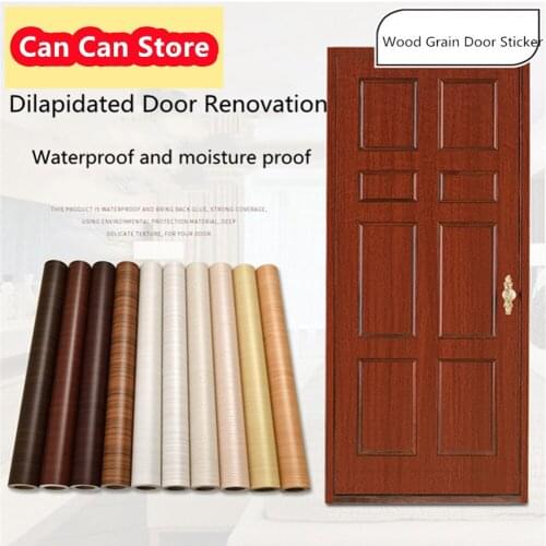 DIY Decals Art Mural Furniture Stickers Home Decor Wooden Grain Door Sticker Simple Self Adhesive Waterproof Renovation Cabinet