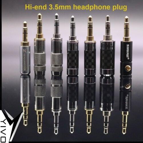 10pcs YIVO Hi-end Gold Plated Audio Male Earphone Headphone plug 3.5mm stereo 1/8" connector Different Models Plugs terminal