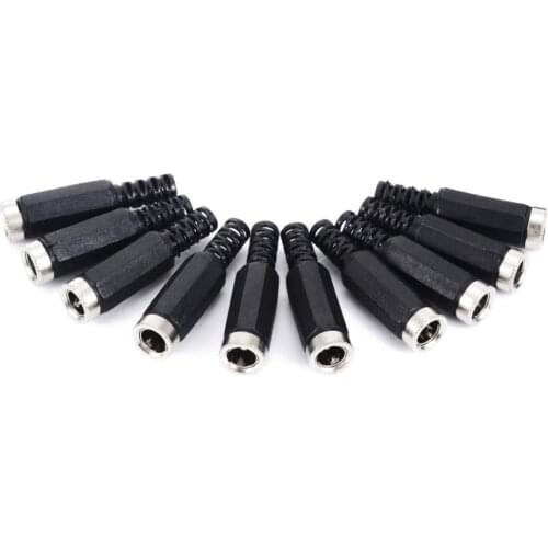 10pcs/set DC Power Male / Female Plugs Jack Socket Adapter Connector 2.1mm x 5.5mm