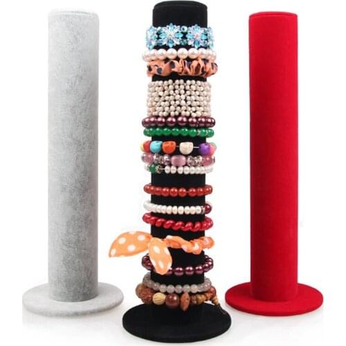 Velvet Jewelry Rack Bracelet Watch Chain Organizer Holder Vertical Display Stand