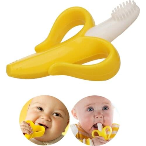 High Quality Silicone Toothbrush And Environmentally Safe Baby Teether Teething Ring Kids Teether Children Chewing