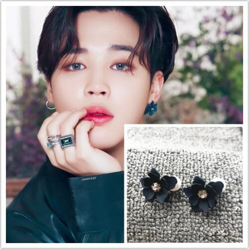 1Pair Delicate Flower Earrings for Women Men Jimin Jennie same Bohemia Earrings Korean Earrings Punk Kpop Jewelry Bangtan Boys