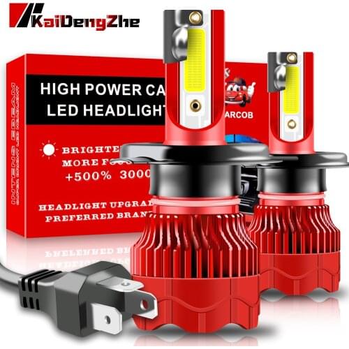 2Pcs H4 LED Canbus LED Headlights 50W 4800LM 6000K Waterproof Car Light Bulbs Automobiles Lamp With COB Chips Car Accessories