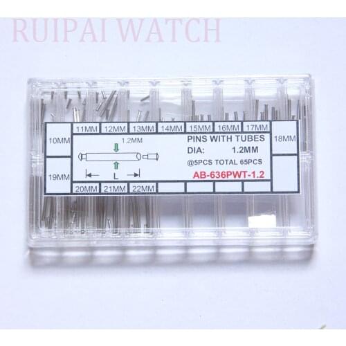 Watch Band Part 1.2mm Diameter Watch Clasp Repair Pin Pressure Bar & Rivet Set Size from 10-22mm