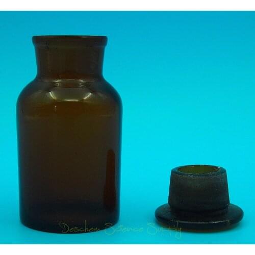 Deschem 250ml Amber Glass Reagent bottle,Wide mouth,with ground stopper,None Graduation