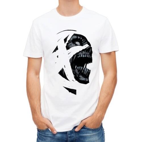 The Latest Skull Men T shirt Fashion Skull t shirt men Hip Hop Big Boy Skull T-shirt Casual Brand cartoon clothing
