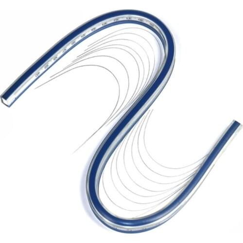 E7CB 30cm Flexible Curve Ruler Bendable Measuring Tool for Engineering Drawing, Tailoring Sewing, Garment Design