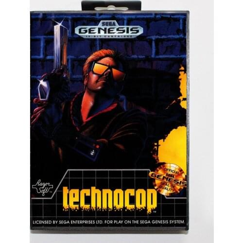 Technocop 16bit MD Game Card For Sega Mega Drive/ Genesis with Retail Box
