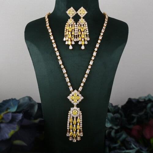 Janekelly African 2pcs Bridal Zirconia Jewelry Sets For Women jewelry sets & more Dubai Nigeria CZ Crystal Wedding Jewelry Sets