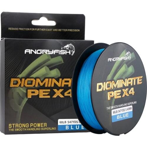 Angryfish D-braided 4 Strand 500M Braided Fishing Line PE Line Braid Multifilament Fishing For Carp Fishing Saltwater Line Line