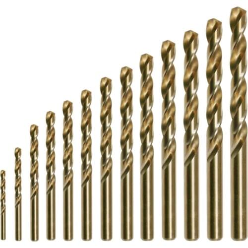 M35 Cobalt Drill Bit Set HSS-Co Jobber Length Twist Drill Bits with Plastic Case for Stainless Steel Wood Metal Drillin
