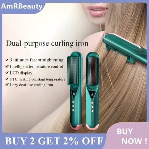 Multifunctional 7-speed Hair Straightener Anti-scalding Temperature Adjustment Ceramic Rapid Electric heating straight hair comb