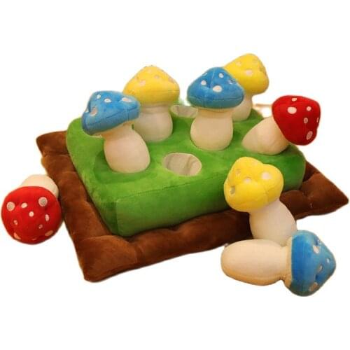 Educational Toy Mushroom Pick Off 8pcs Mushrooms Picking Game Baby Creative School Home Exercise Stuffed Toy Funny Gift for Kids