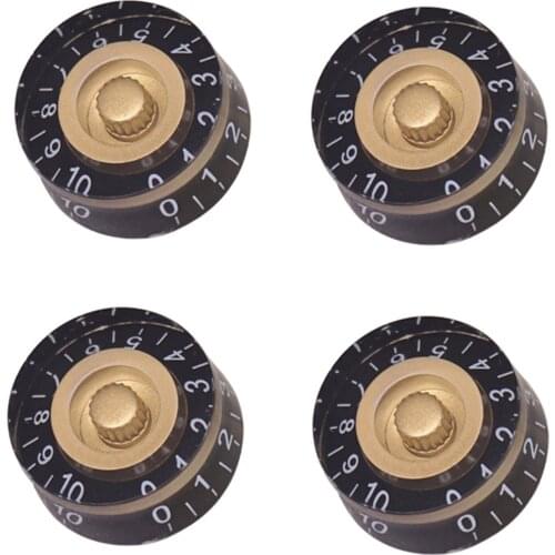 Set of 4 Plastic Electric Guitar Speed Control Knob Top Hat for Old Parts