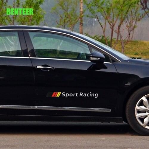 2pcs sport racing car door sticker For Mercedes benz AMG G63 G500 A45 E200 260 300 w204 w211 W210 CLK c180 e200 CLA GLK