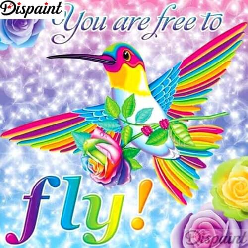 Dispaint Full Square/Round Drill 5D DIY Diamond Painting "Bird flower" Embroidery Cross Stitch 3D Home Decor A12460