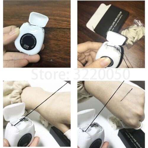 10pcs 10m Tattoo thread Eyebrow Marker thread Pre Inked Tattoo PMU String For Mapping Eyebrow Marker MAPPING STRING Brows Point
