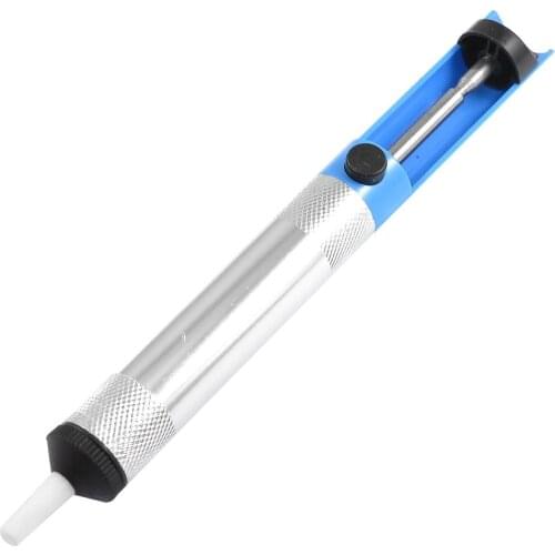 KSOL New Style Blue Silver Tone Shell Desoldering Pump Solder Sucker Irons Tool