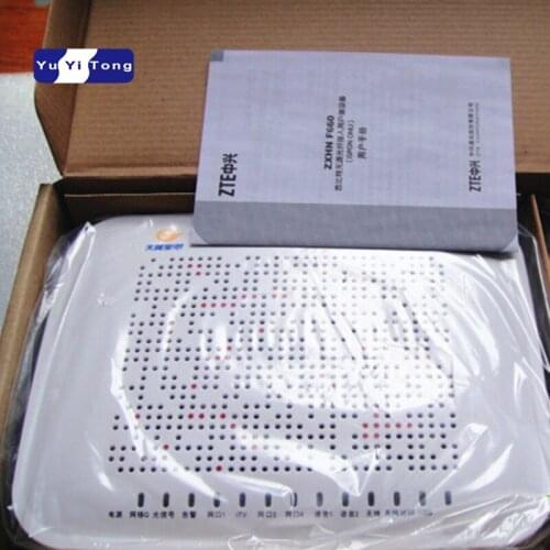 Original ZTE terminal ZXA10 F660 Gpon ONT With 4 ethernet ports and 2 voice ports,English Version