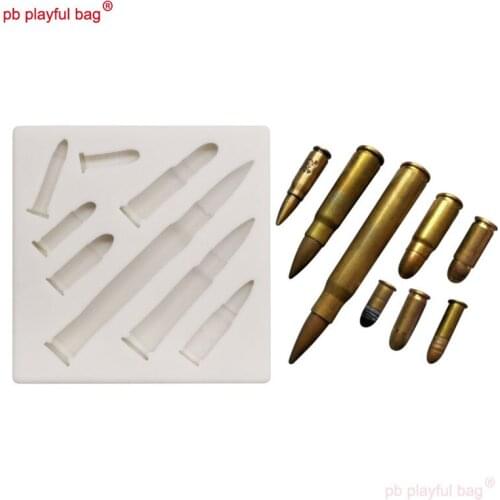 PB Playful Bag Cake baking model bullet shape silica gel mold tool DIY childrens Sports toys Kitchen dessert decoration QG244